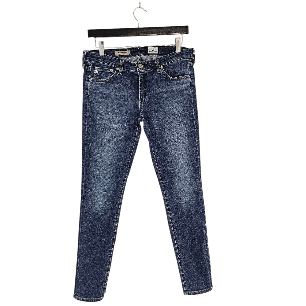 AG Adriano Goldschmied The Legging Ankle Mid‎ Rise Skinny Blue Jeans 30 Preowned